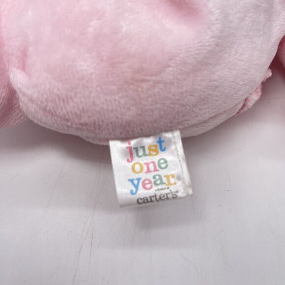 Carters Just One Year Musical Pull Pink Teddy Bear 10" Plush Lullaby Baby Crib - Picture 4 of 12